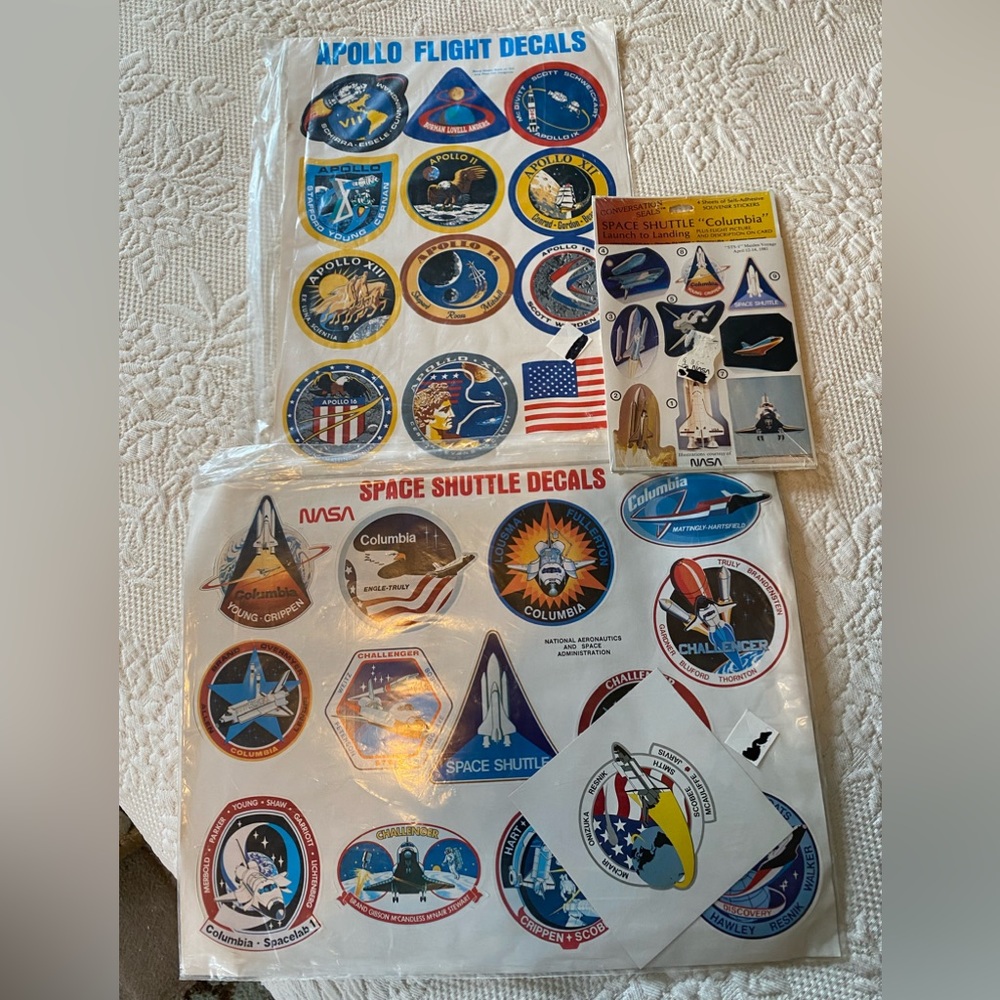 NASA Vintage Space Shuttle & Apollo Flight Decals
